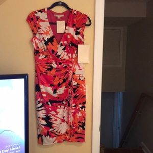 New Boston Piper Geometric Soft Midi Dress